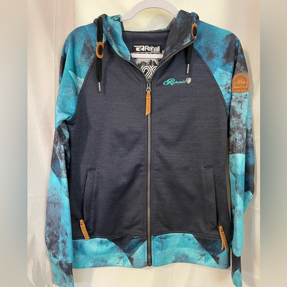 Rehall Tess-R Vest Graphic Mountains Aqua Jacket Size M